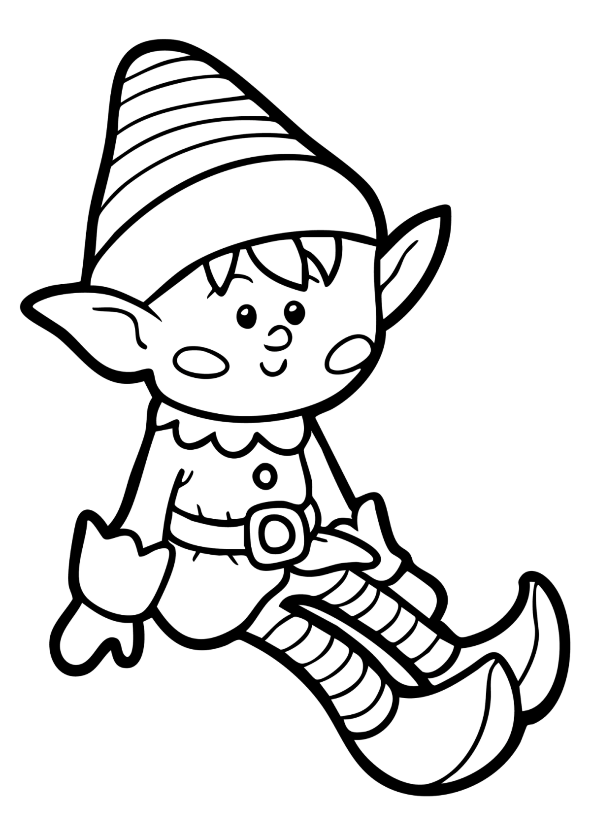 Desenho para Colorir Duende