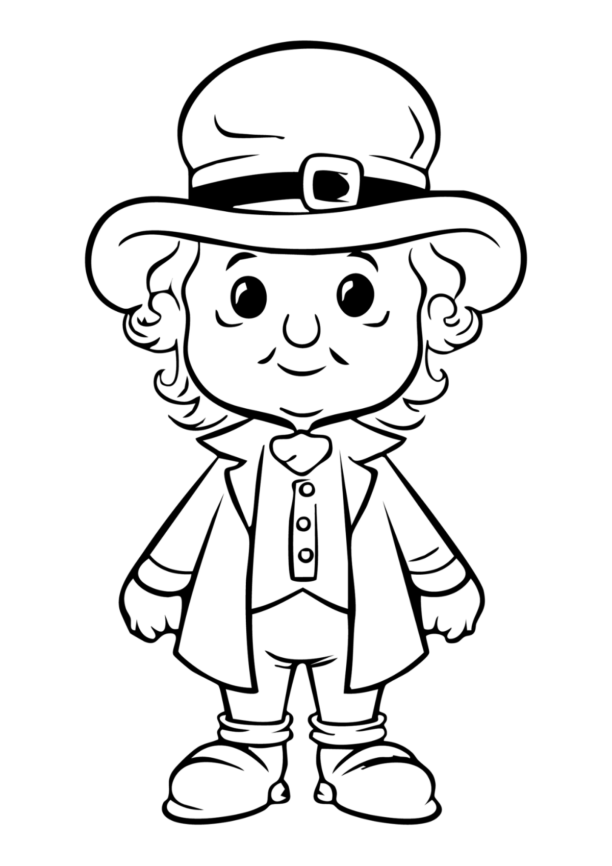 Desenho para Colorir Duende