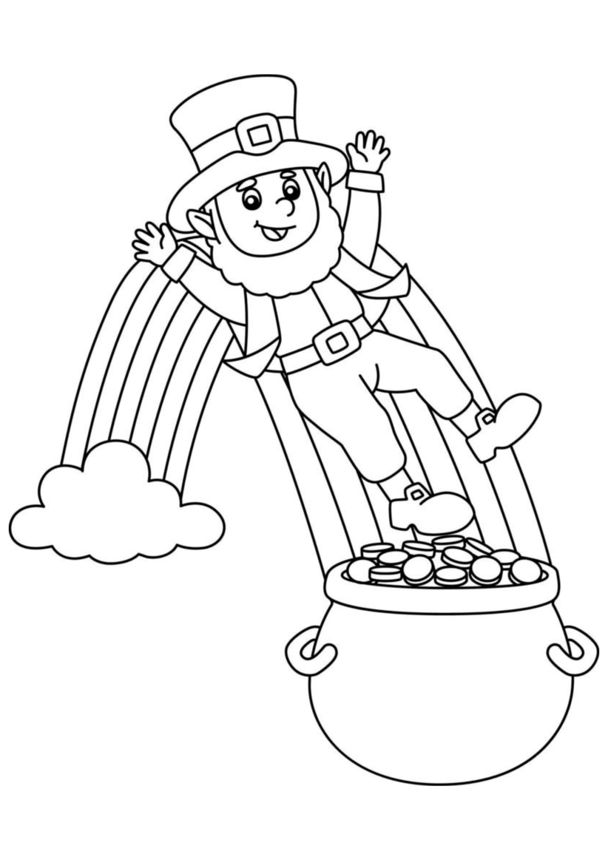 Desenho para Colorir Duende