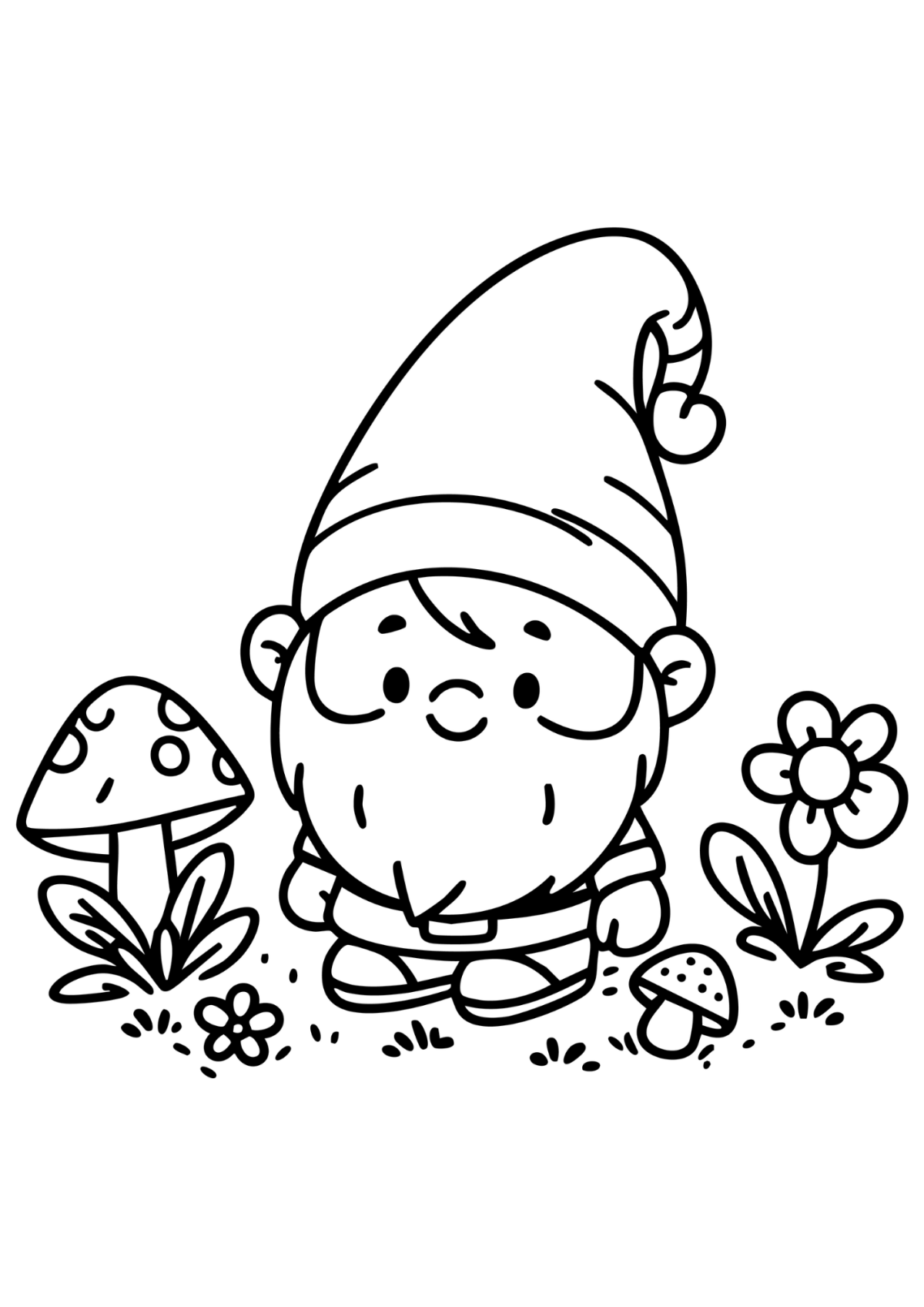 Desenho para Colorir Duende