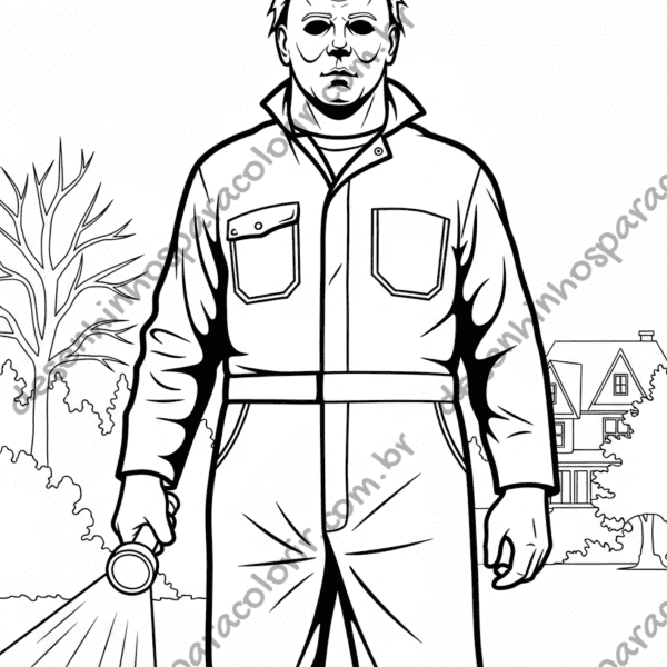 Desenho para Colorir Filmes de Terror