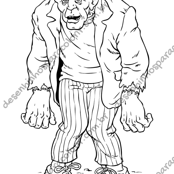 Desenho para Colorir Frankenstein