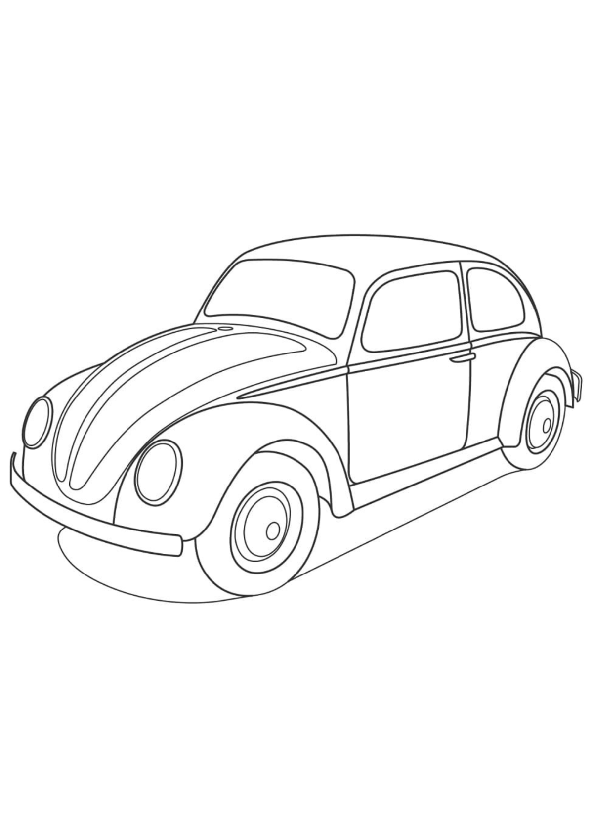 Desenho para Colorir Fusca