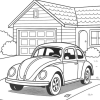 Desenho para Colorir Fusca