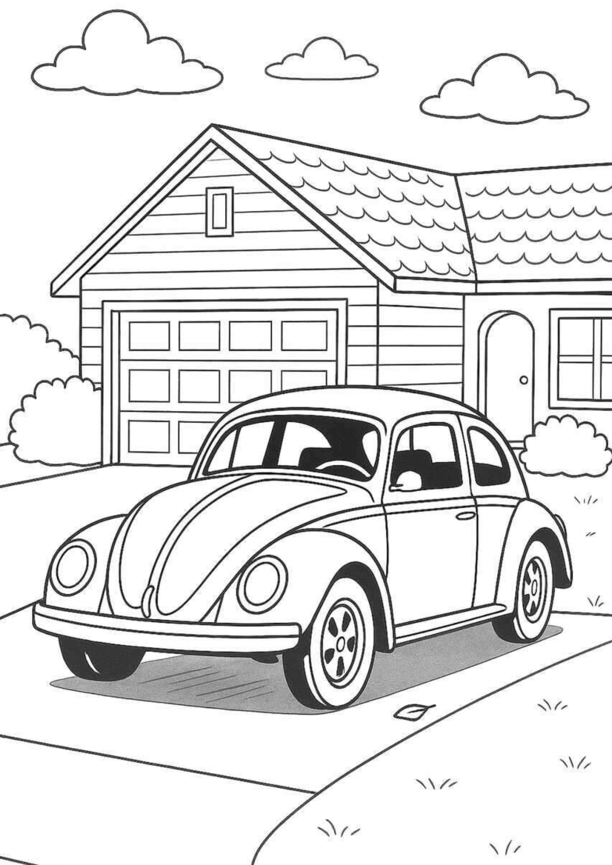 Desenho para Colorir Fusca