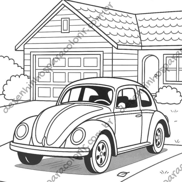Desenho para Colorir Fusca