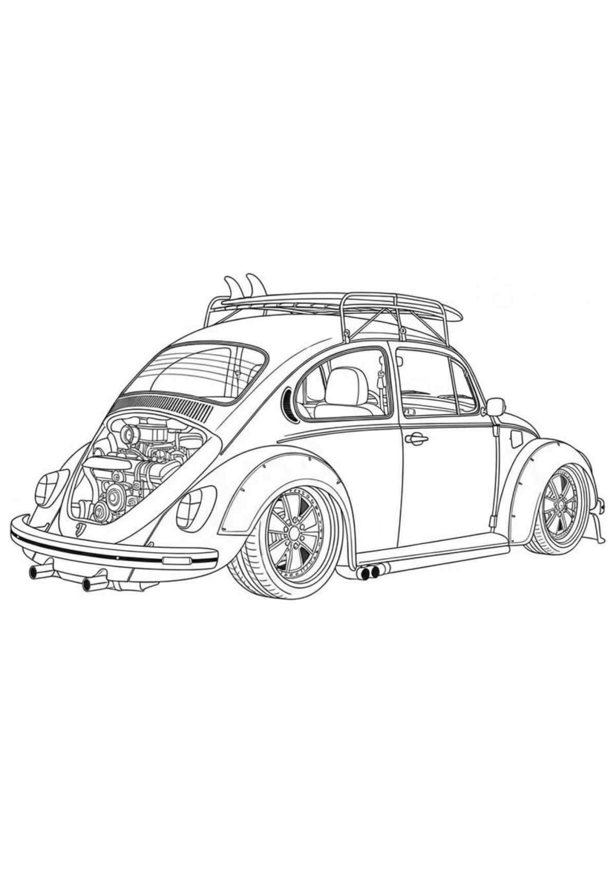 Desenho para Colorir Fusca