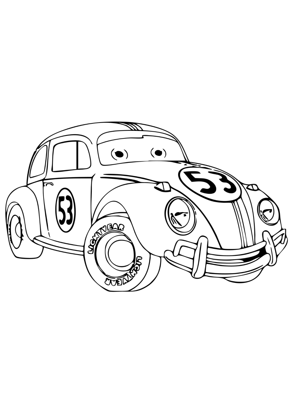 Desenho para Colorir Fusca