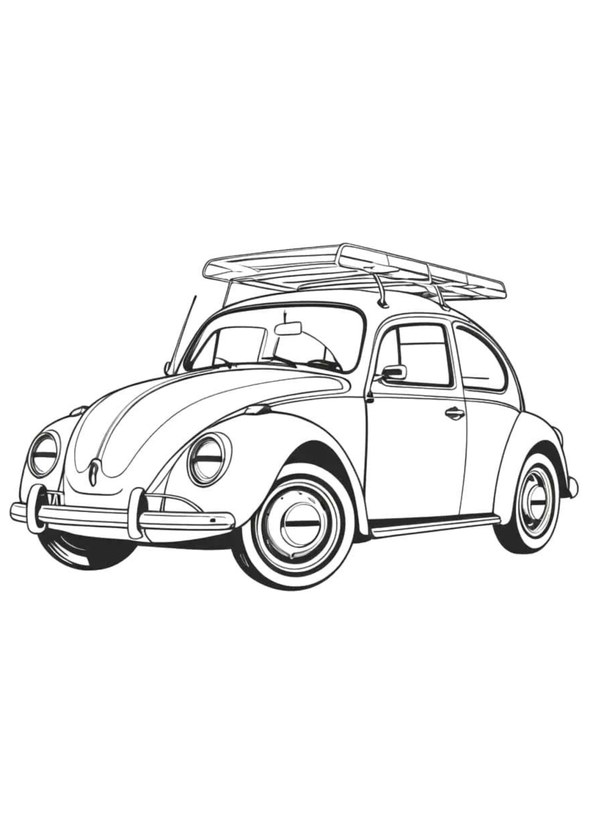 Desenho para Colorir Fusca