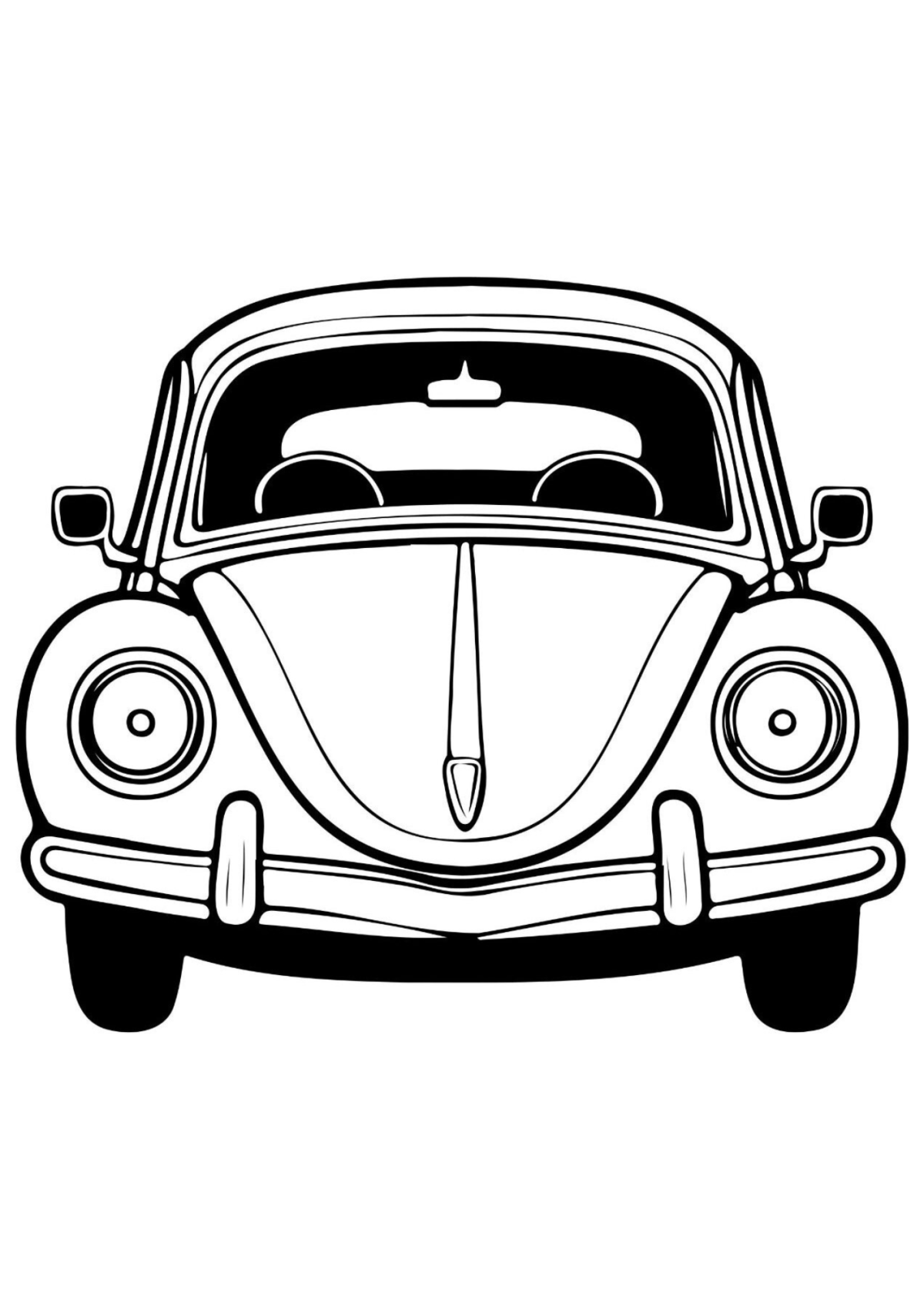 Desenho para Colorir Fusca