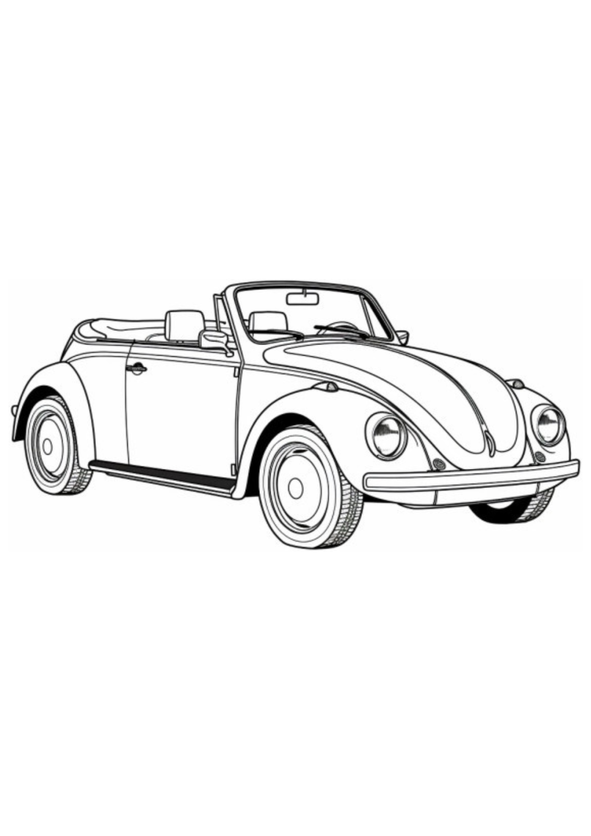 Desenho para Colorir Fusca