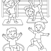 Desenho para Colorir Ginástica
