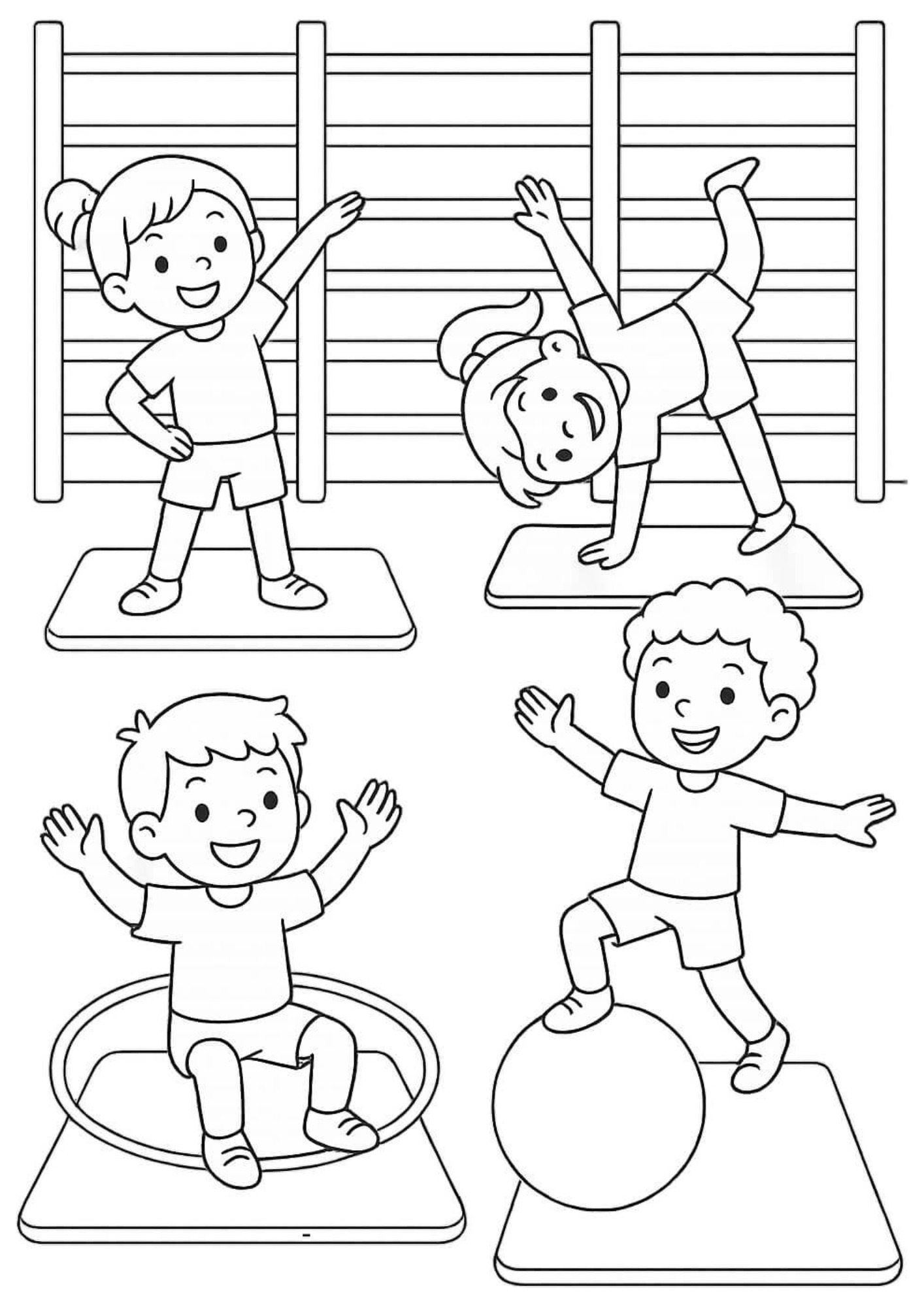 Desenho para Colorir Ginástica Desenho para Colorir Ginástica