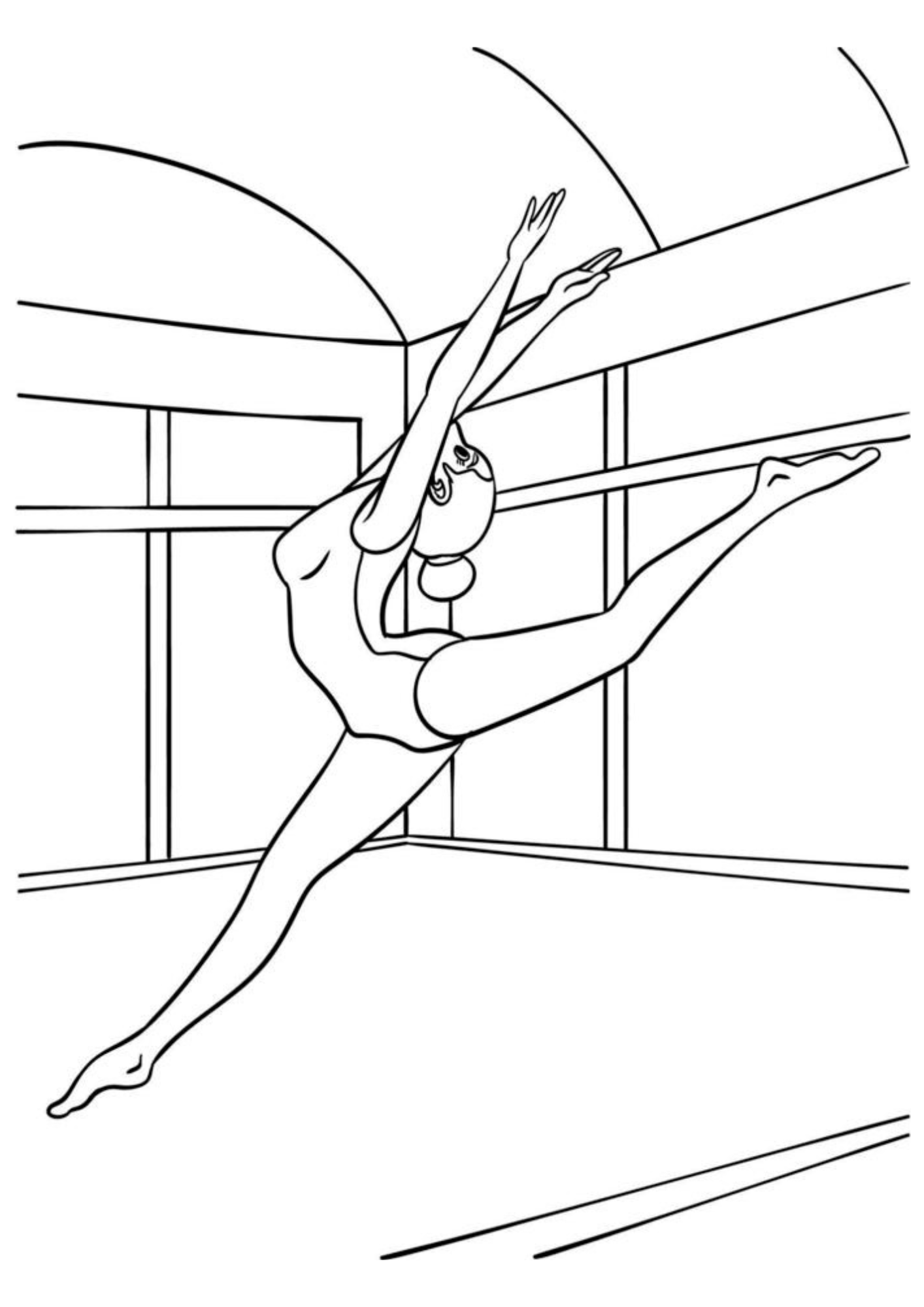 Desenho para Colorir Ginástica Desenho para Colorir Ginástica