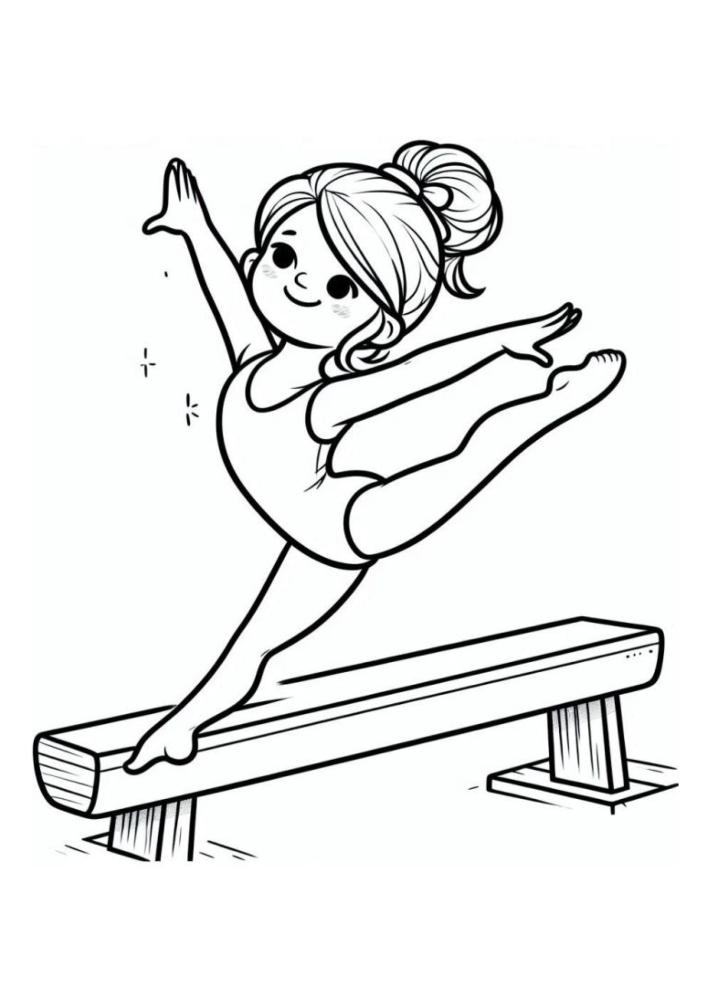 Desenho para Colorir Ginástica Desenho para Colorir Ginástica