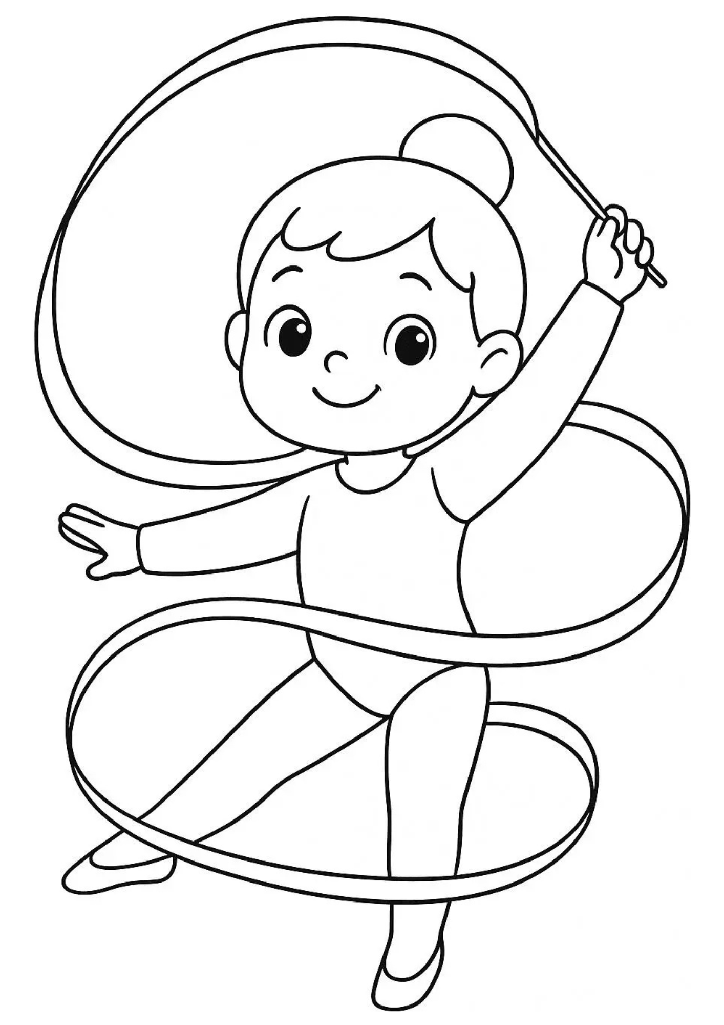 Desenho para Colorir Ginástica Desenho para Colorir Ginástica