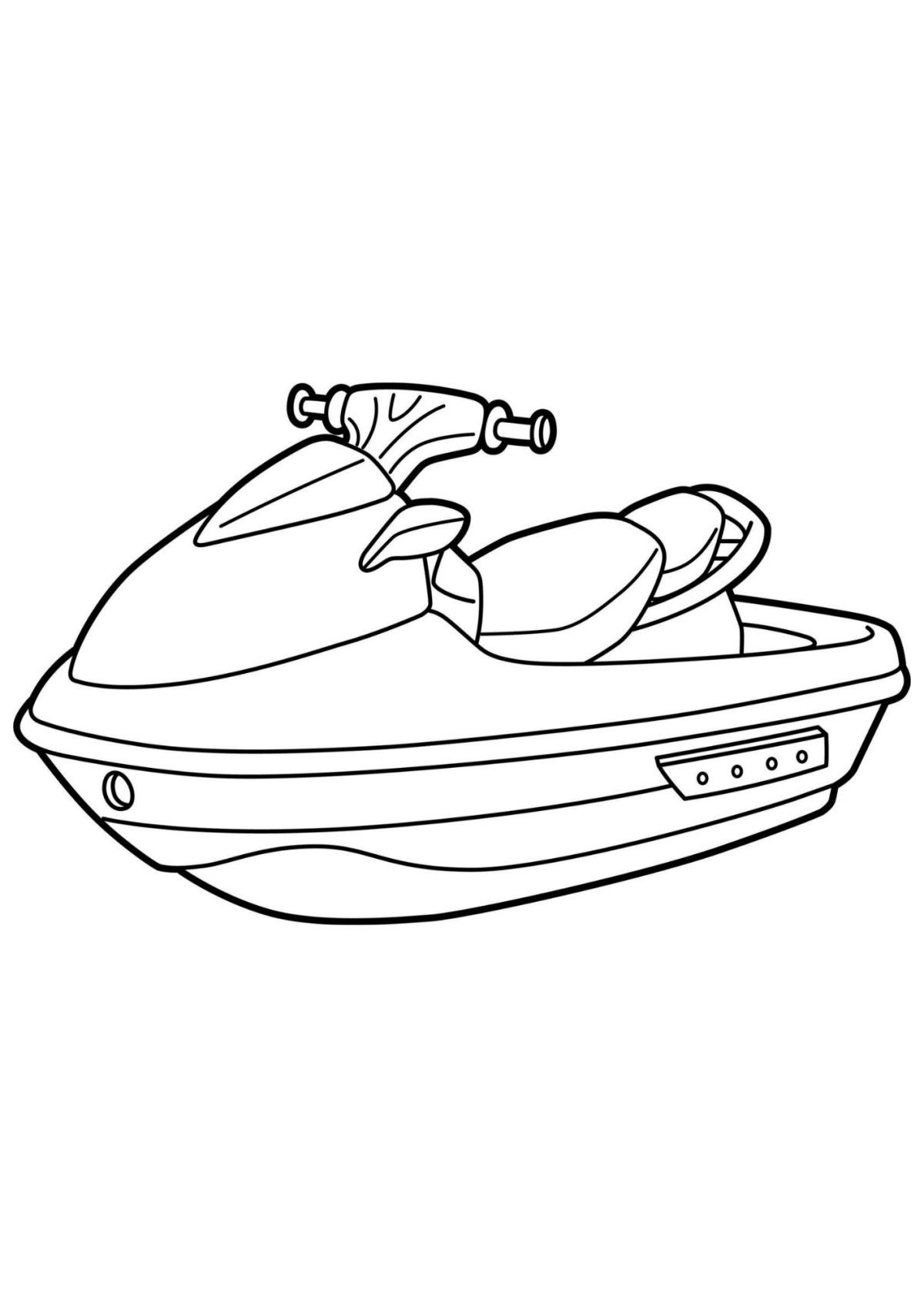 Desenho para Colorir Jet Ski