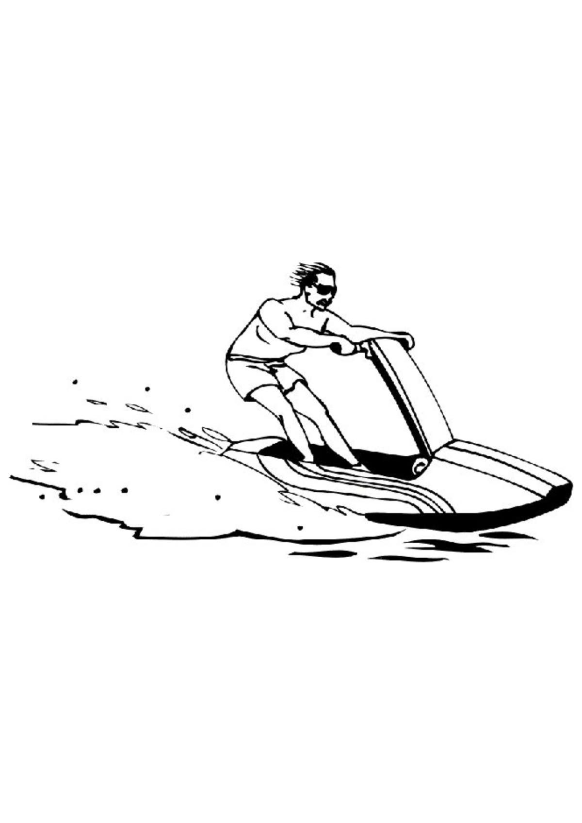 Desenho para Colorir Jet Ski