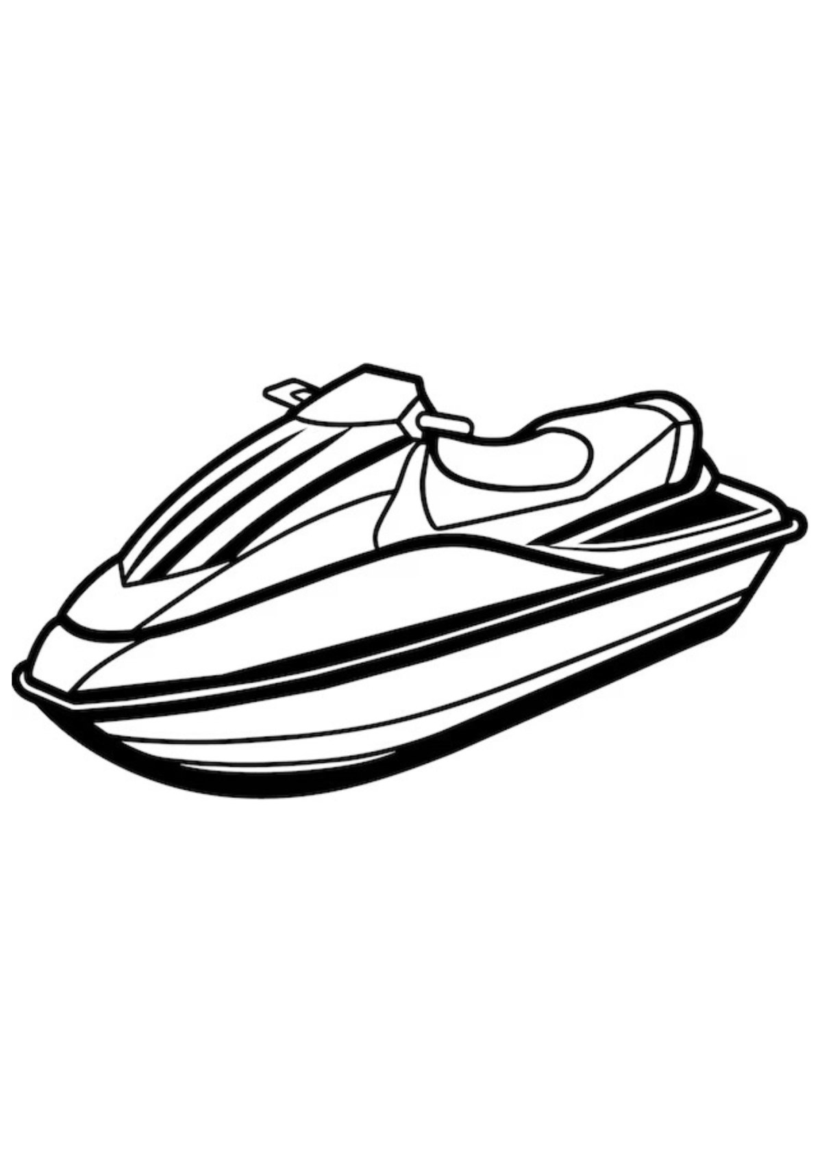 Desenho para Colorir Jet Ski