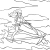 Desenho para Colorir Jet Ski