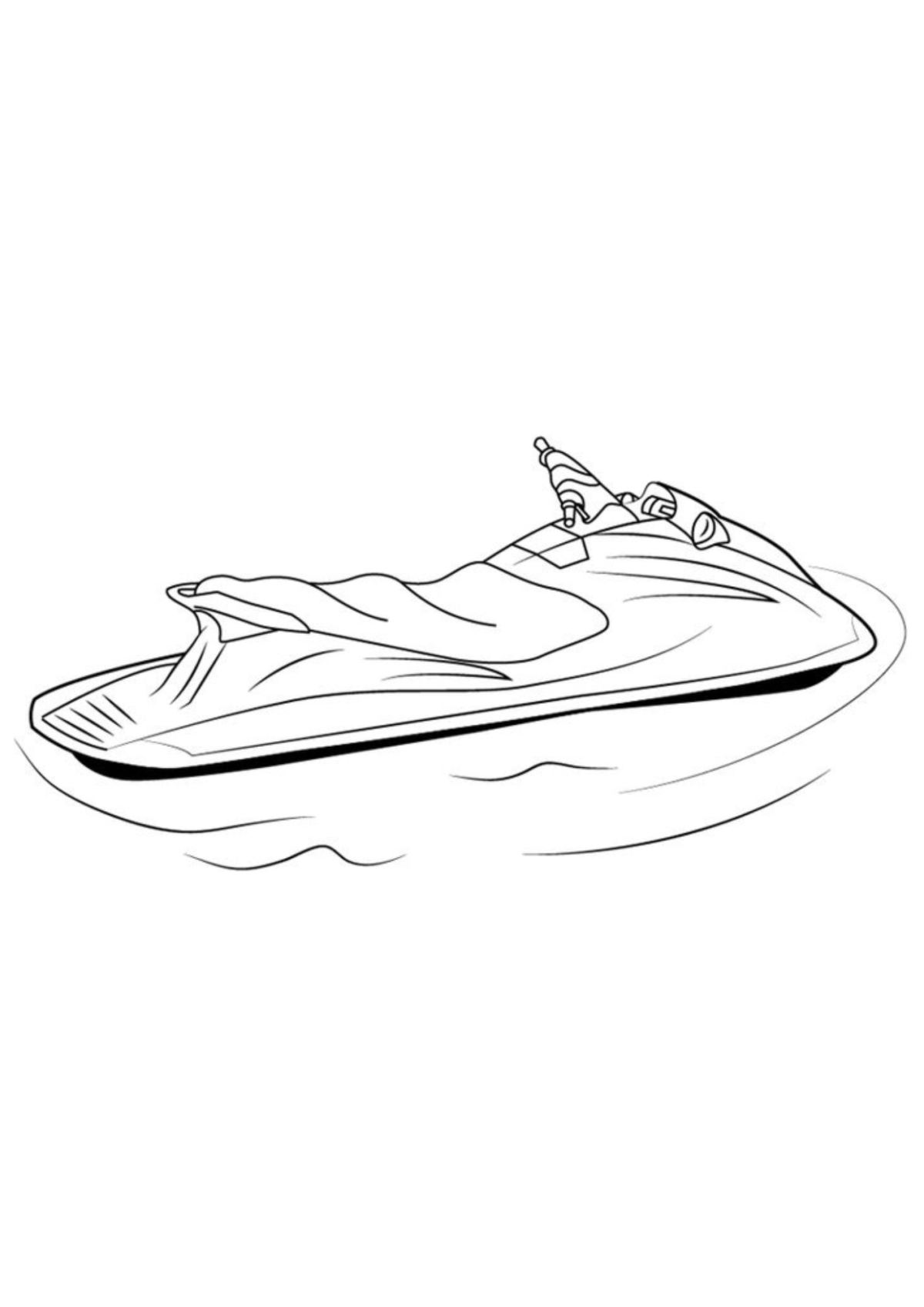 Desenho para Colorir Jet Ski