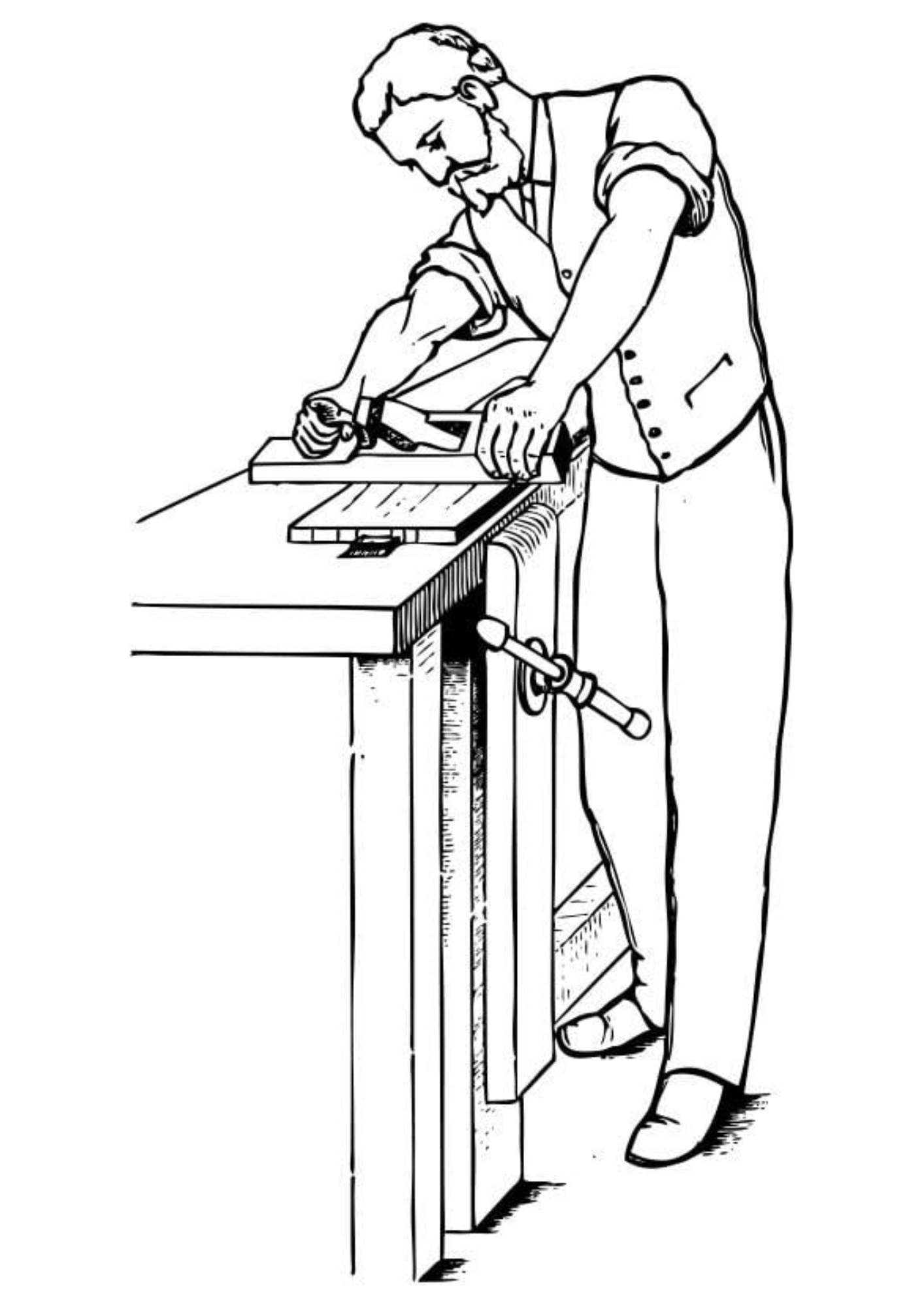 Desenho para Colorir Marceneiro Desenho para Colorir Marceneiro