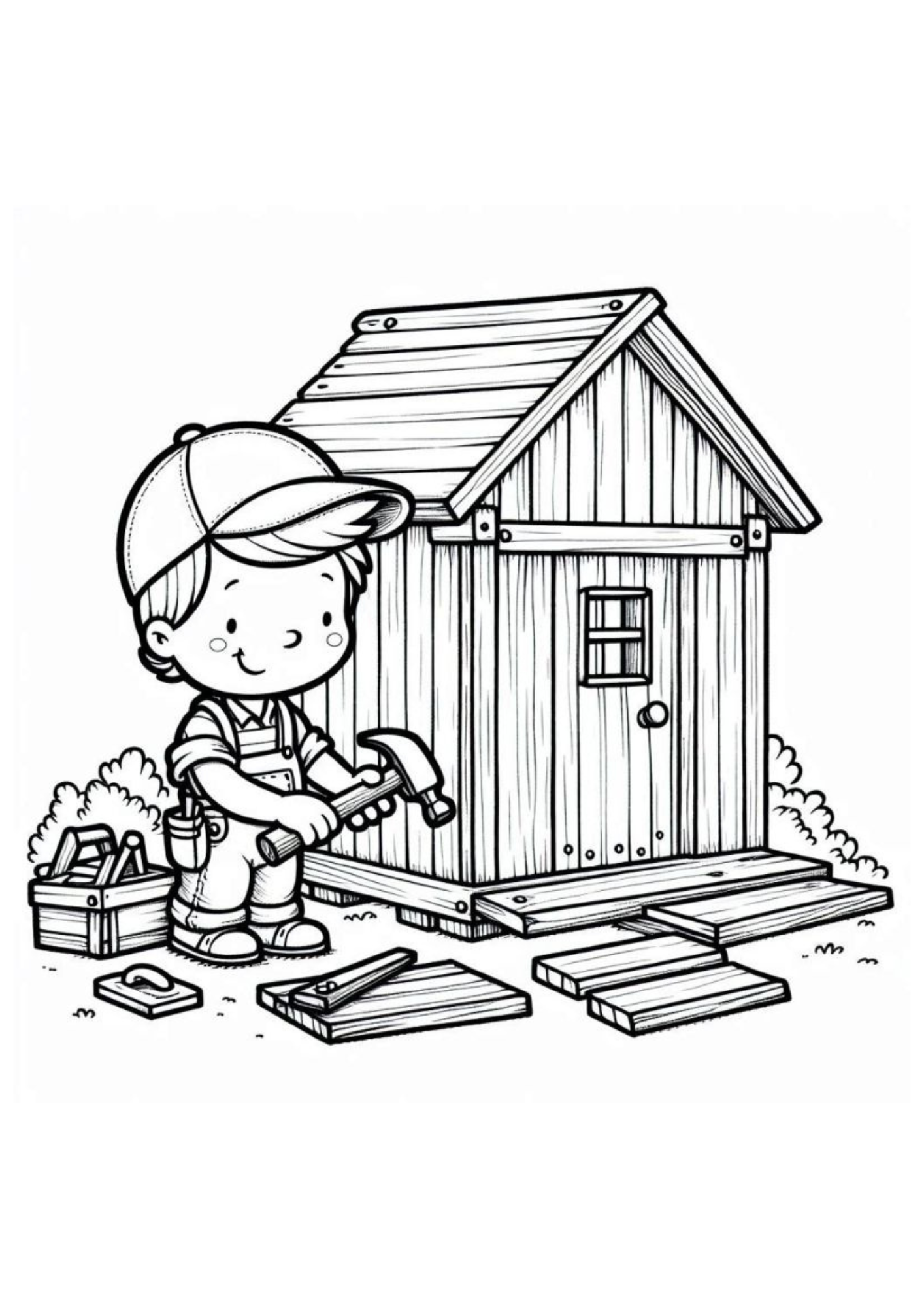 Desenho para Colorir Marceneiro Desenho para Colorir Marceneiro