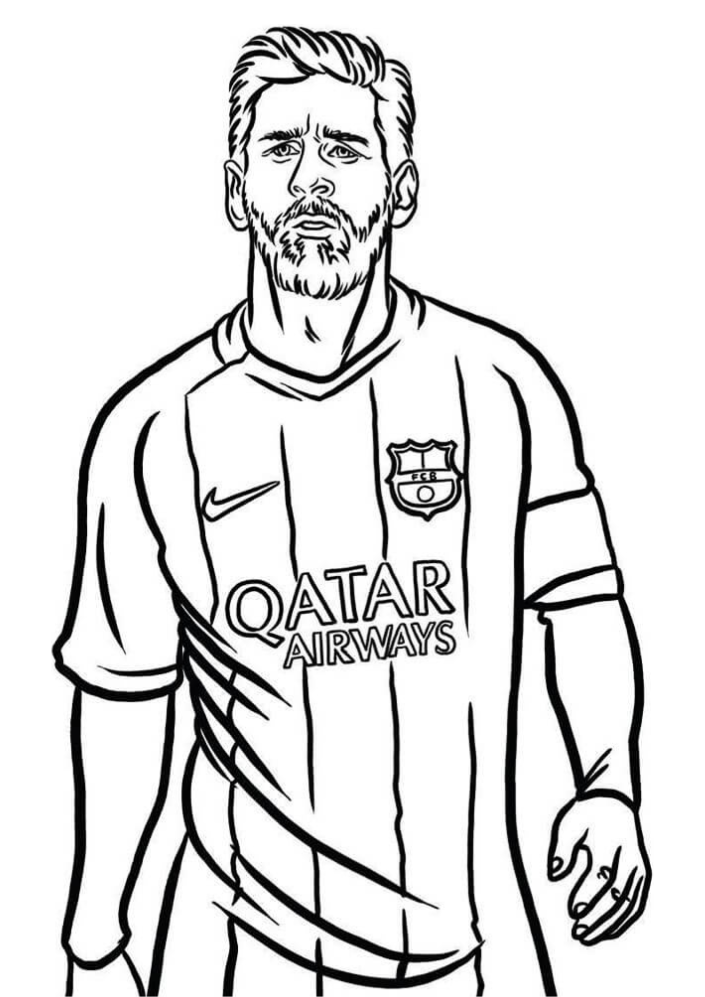 Desenho para Colorir Messi Desenho para Colorir Messi