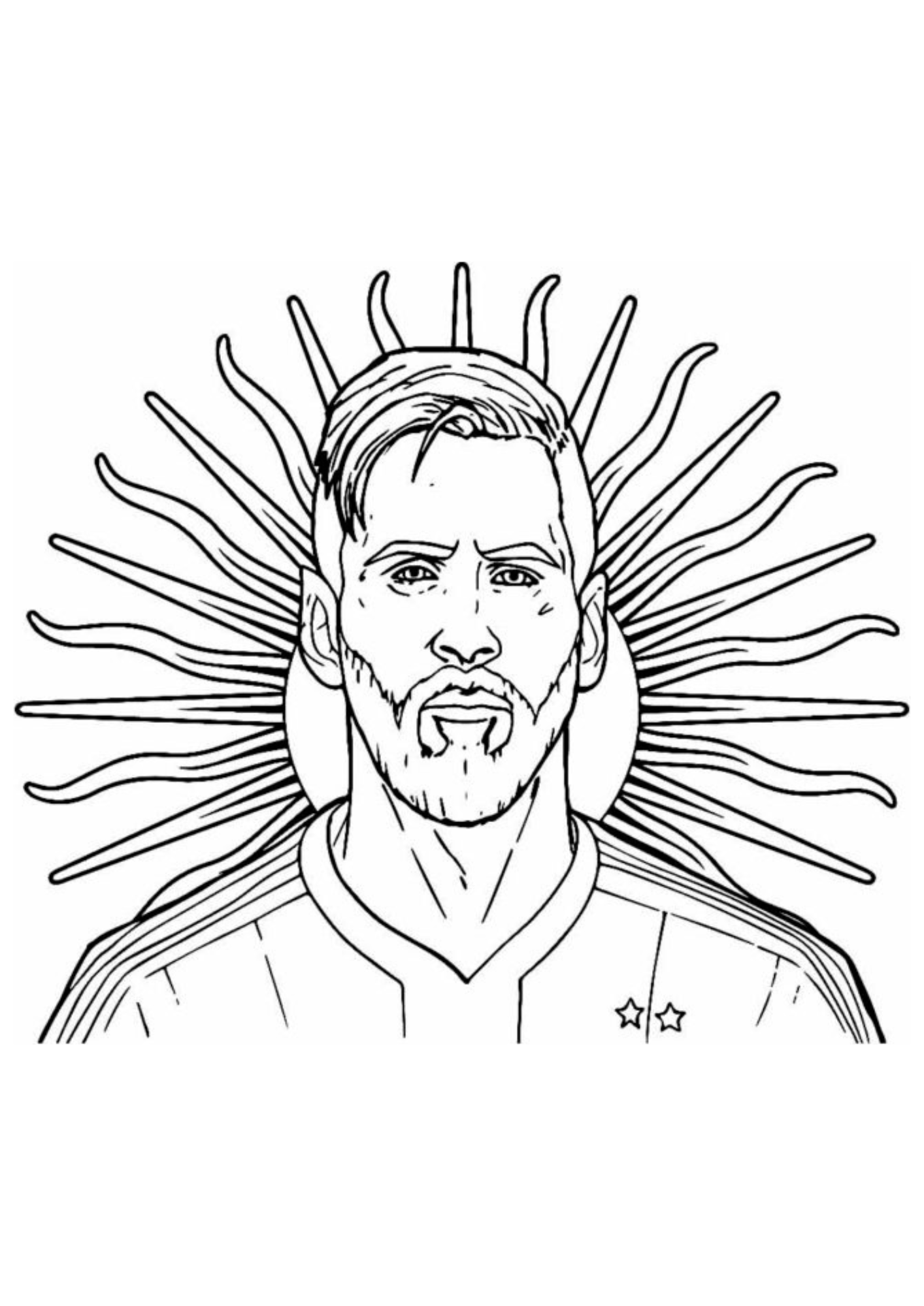 Desenho para Colorir Messi Desenho para Colorir Messi