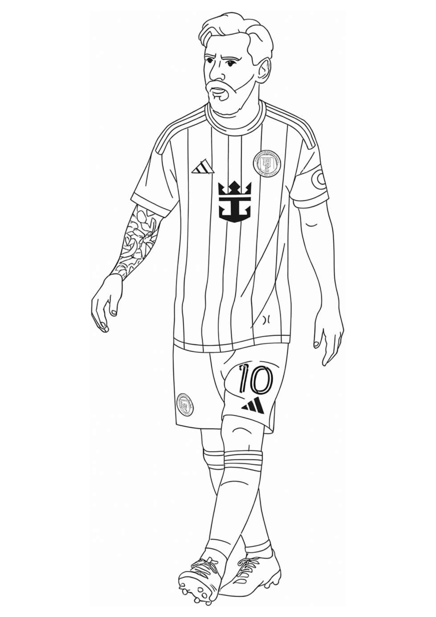 Desenho para Colorir Messi Desenho para Colorir Messi