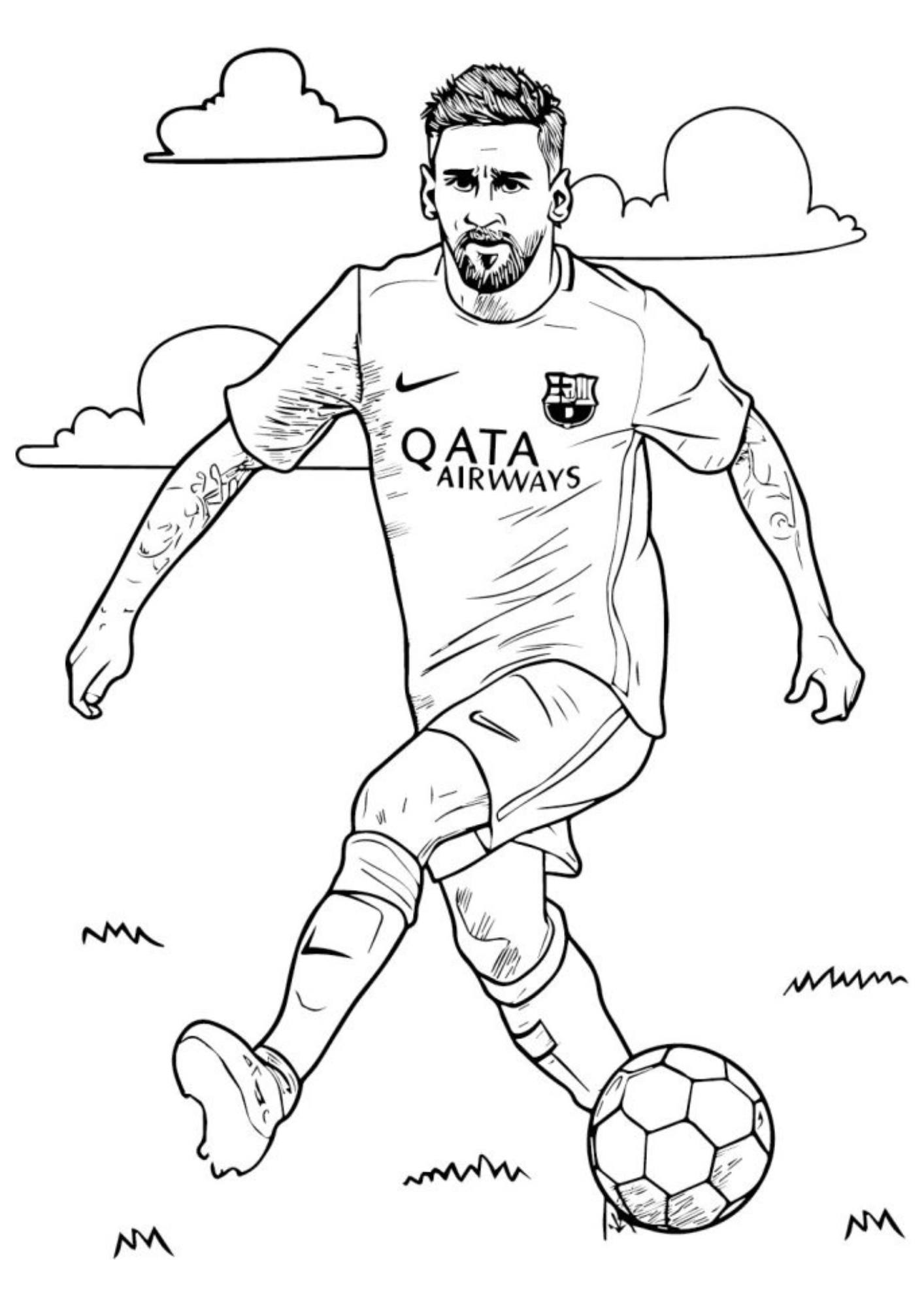 Desenho para Colorir Messi Desenho para Colorir Messi
