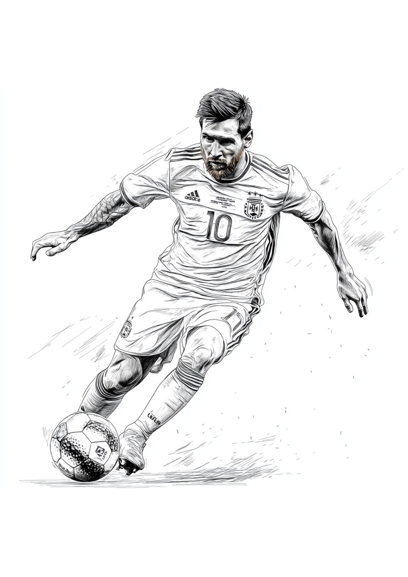 Desenho para Colorir Messi Desenho para Colorir Messi