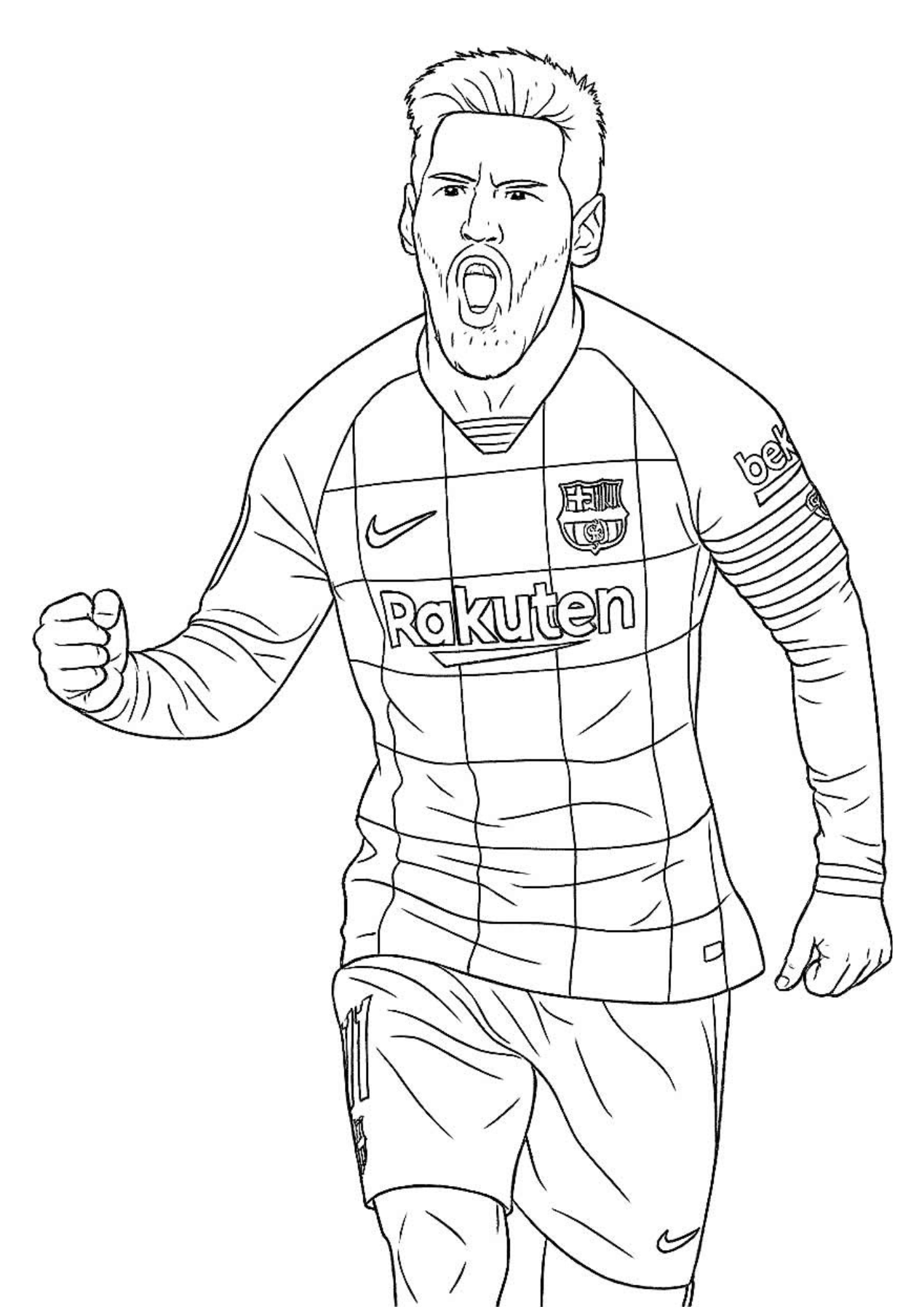 Desenho para Colorir Messi Desenho para Colorir Messi