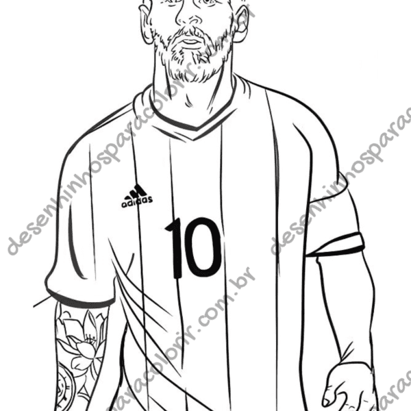 Desenho para Colorir Messi