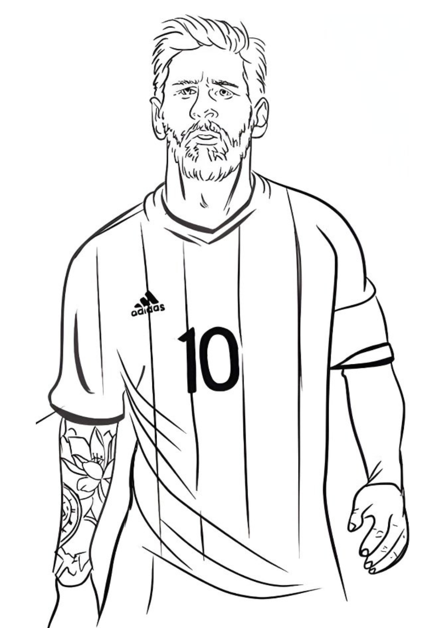 Desenho para Colorir Messi Desenho para Colorir Messi