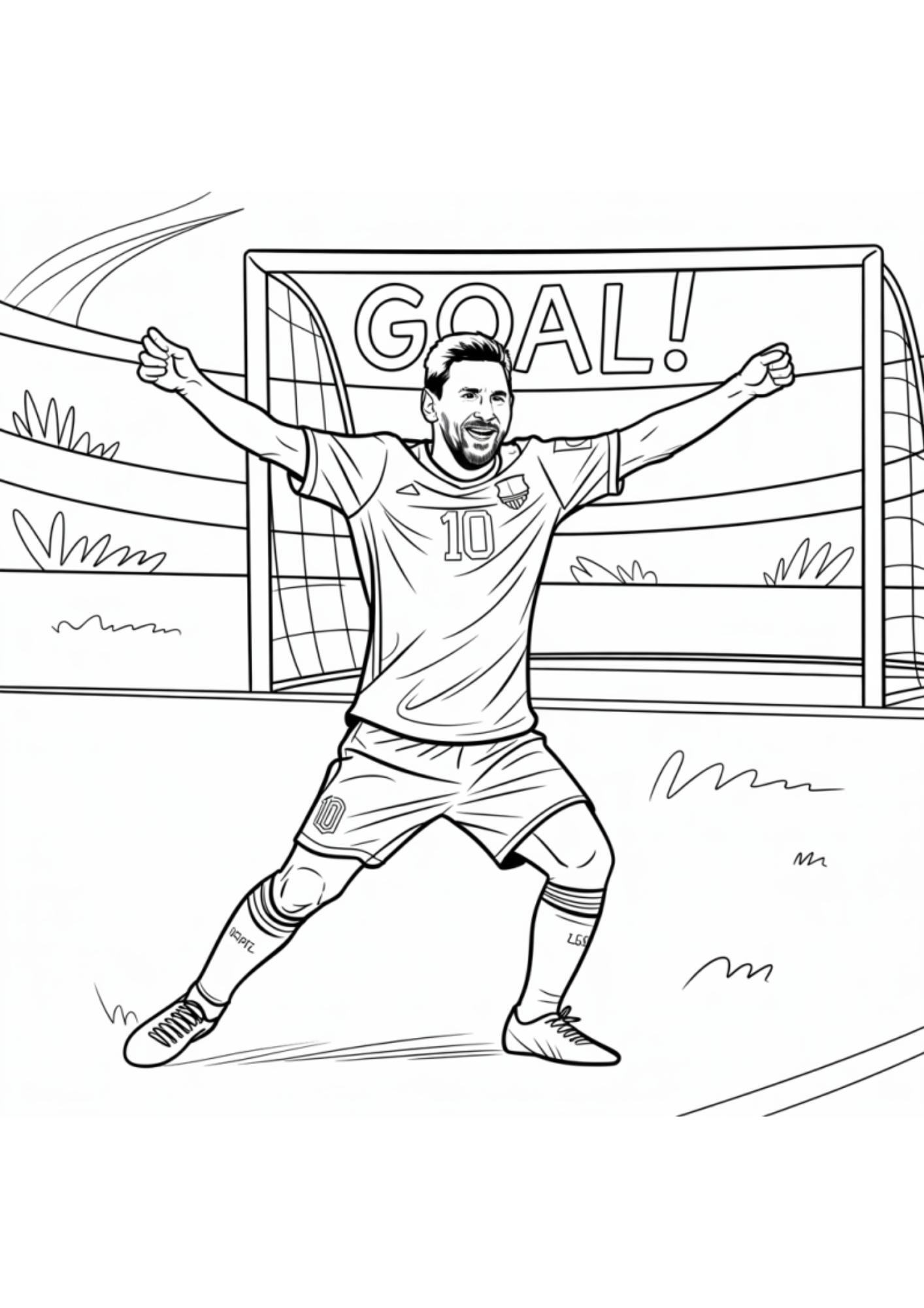 Desenho para Colorir Messi Desenho para Colorir Messi