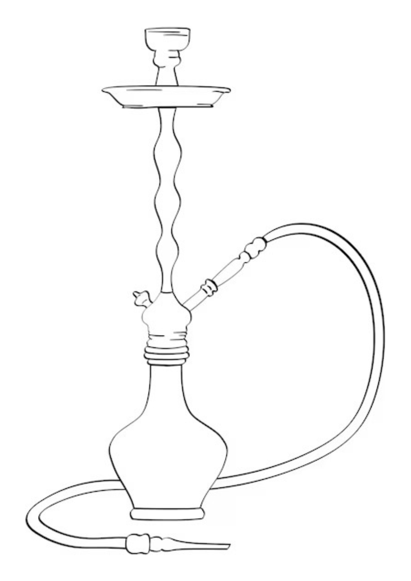 Desenho para Colorir Narguilé Desenho para Colorir Narguilé