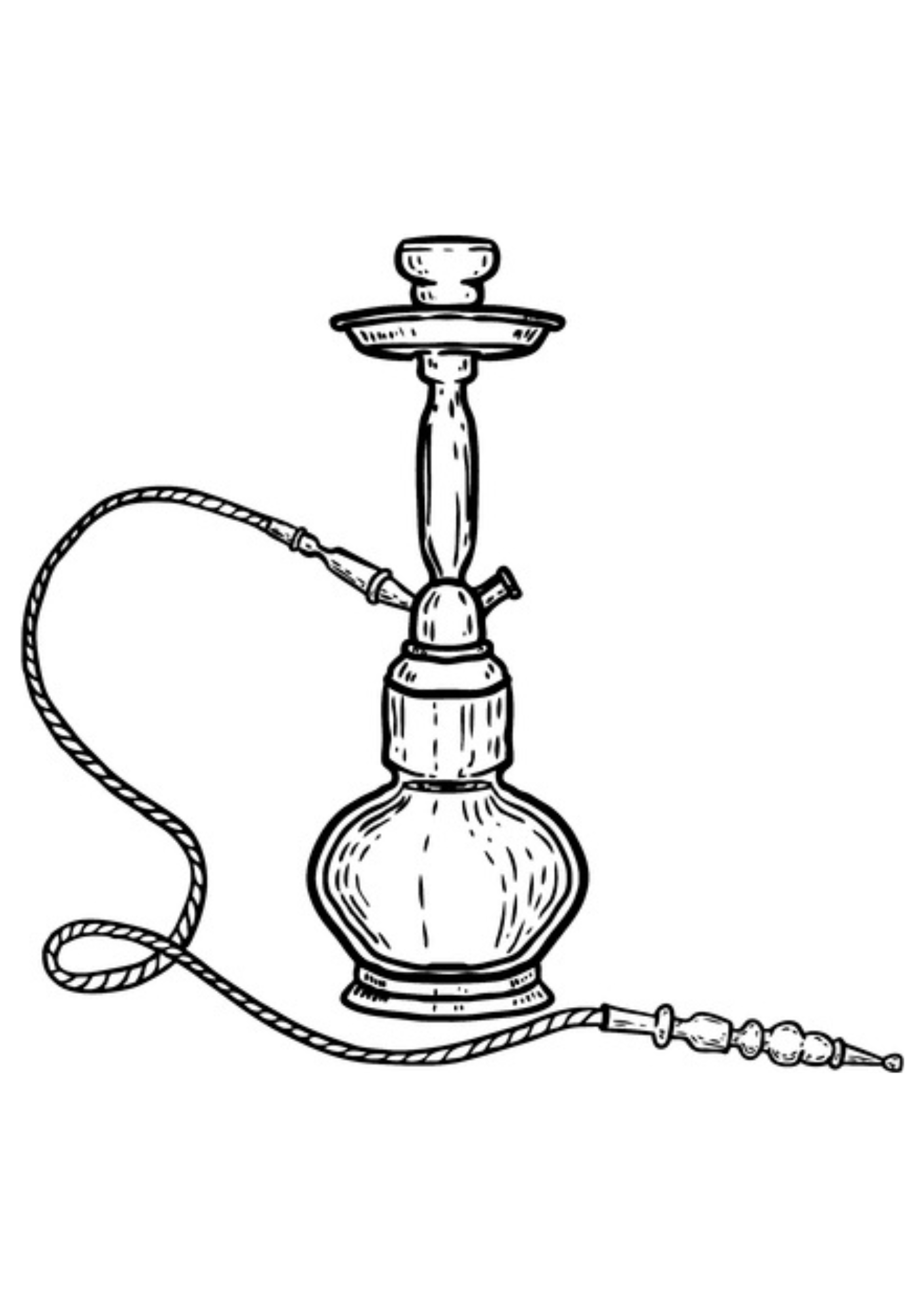 Desenho para Colorir Narguilé Desenho para Colorir Narguilé