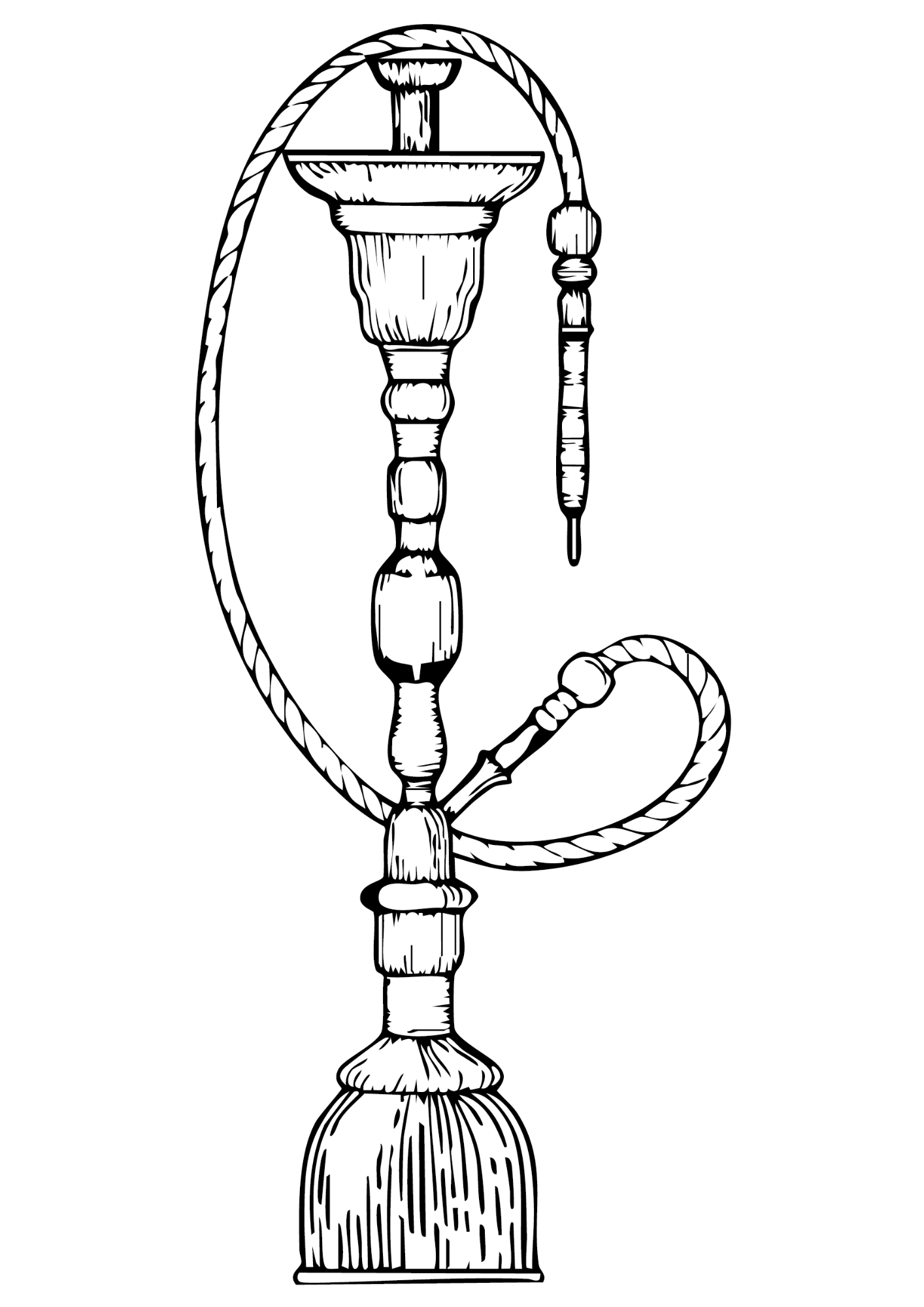 Desenho para Colorir Narguilé Desenho para Colorir Narguilé