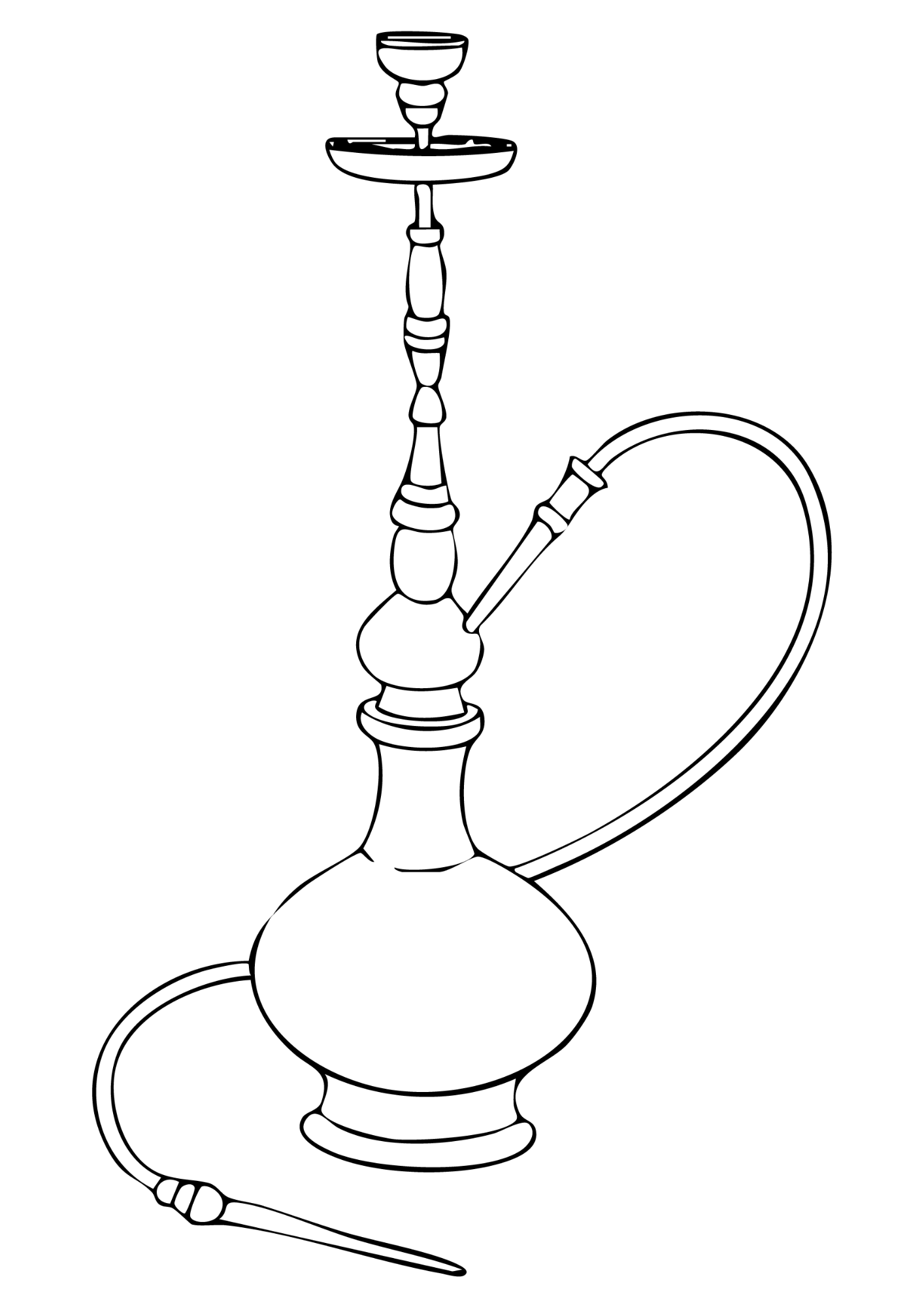 Desenho para Colorir Narguilé Desenho para Colorir Narguilé