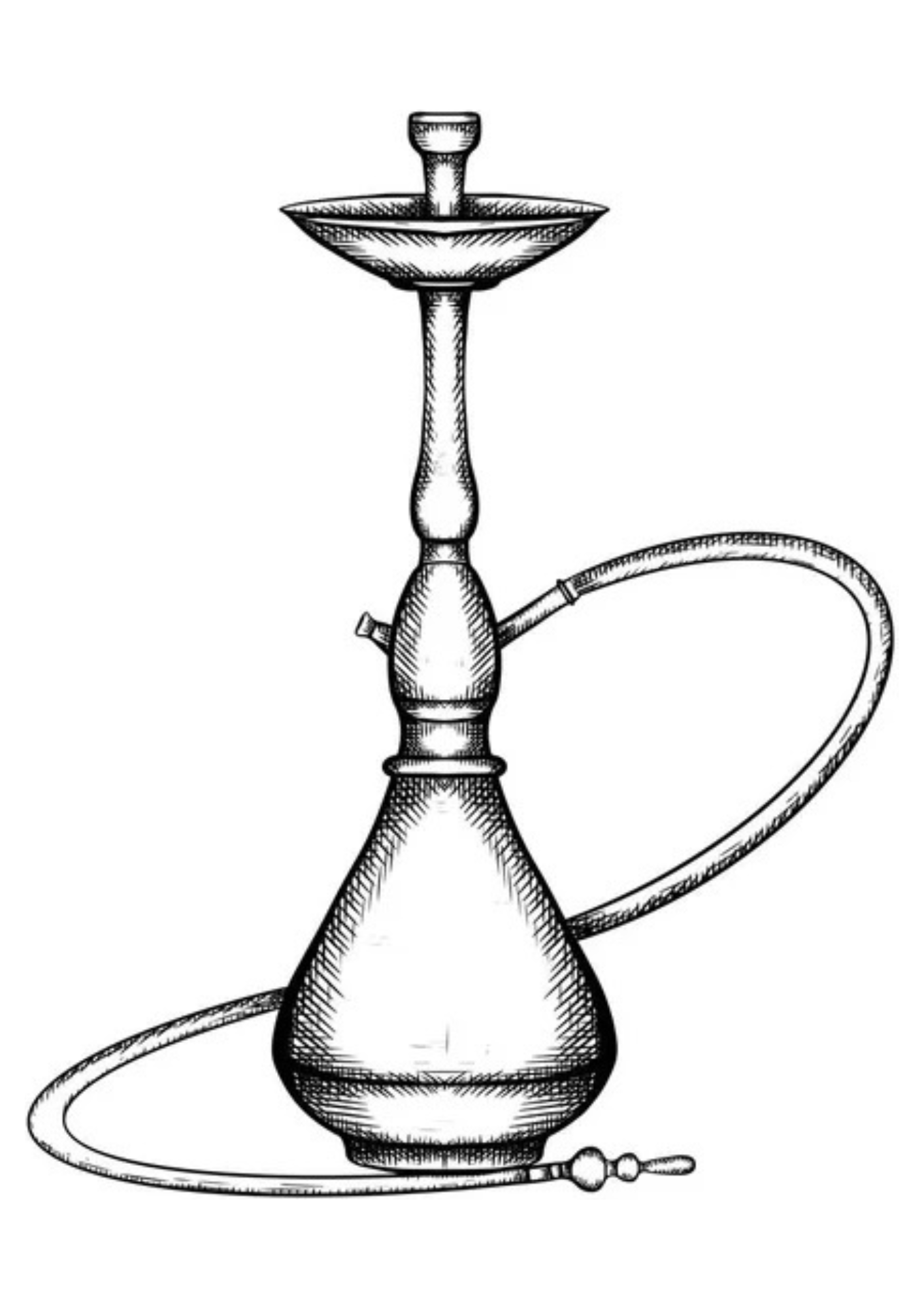 Desenho para Colorir Narguilé Desenho para Colorir Narguilé