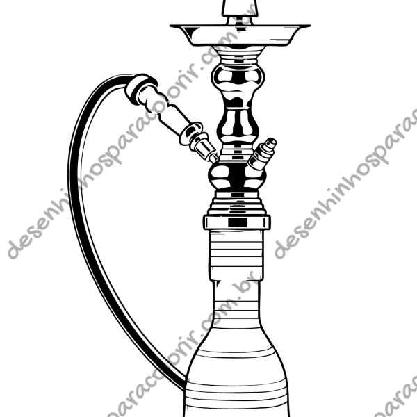 Desenho para Colorir Narguilé