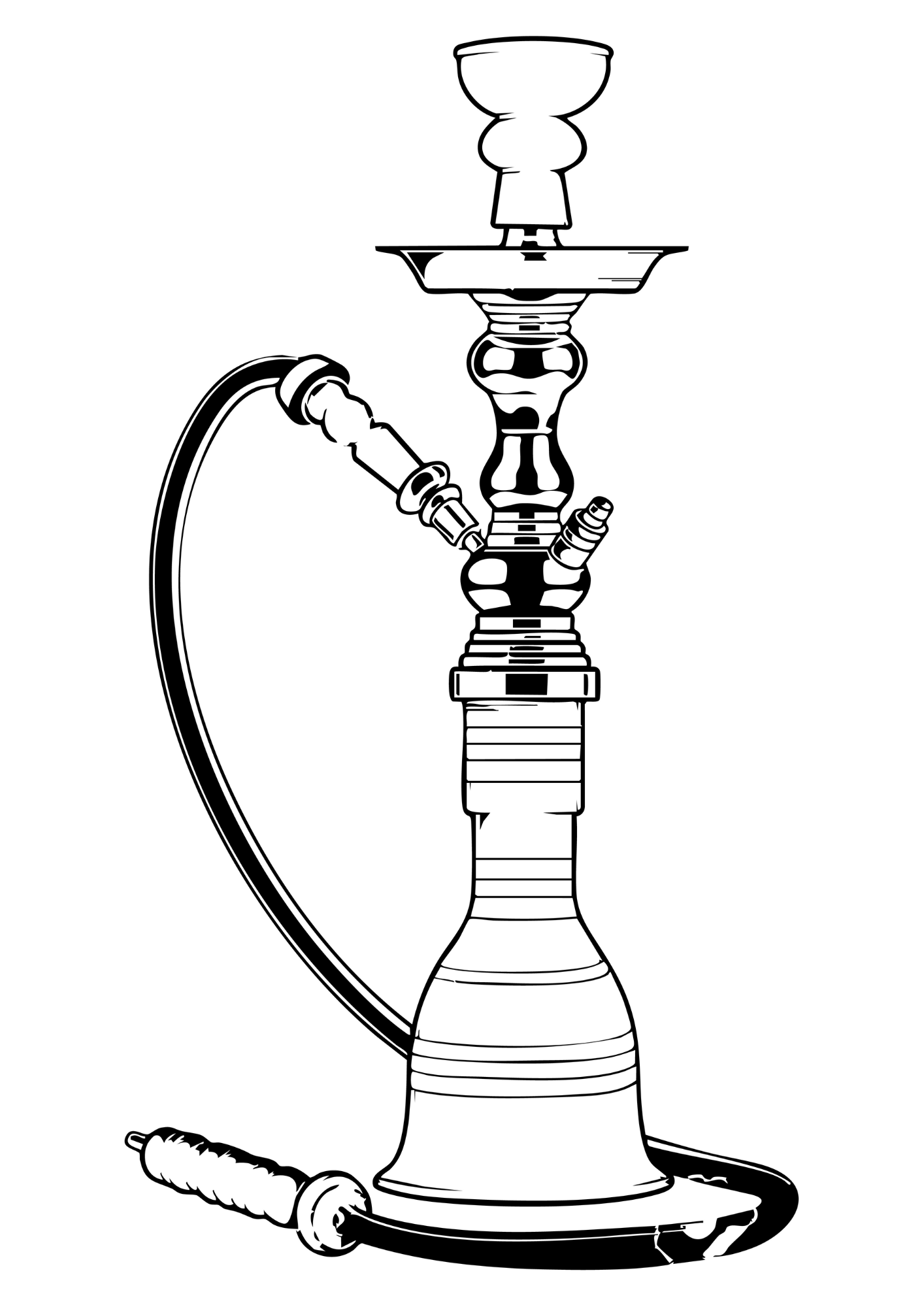 Desenho para Colorir Narguilé Desenho para Colorir Narguilé