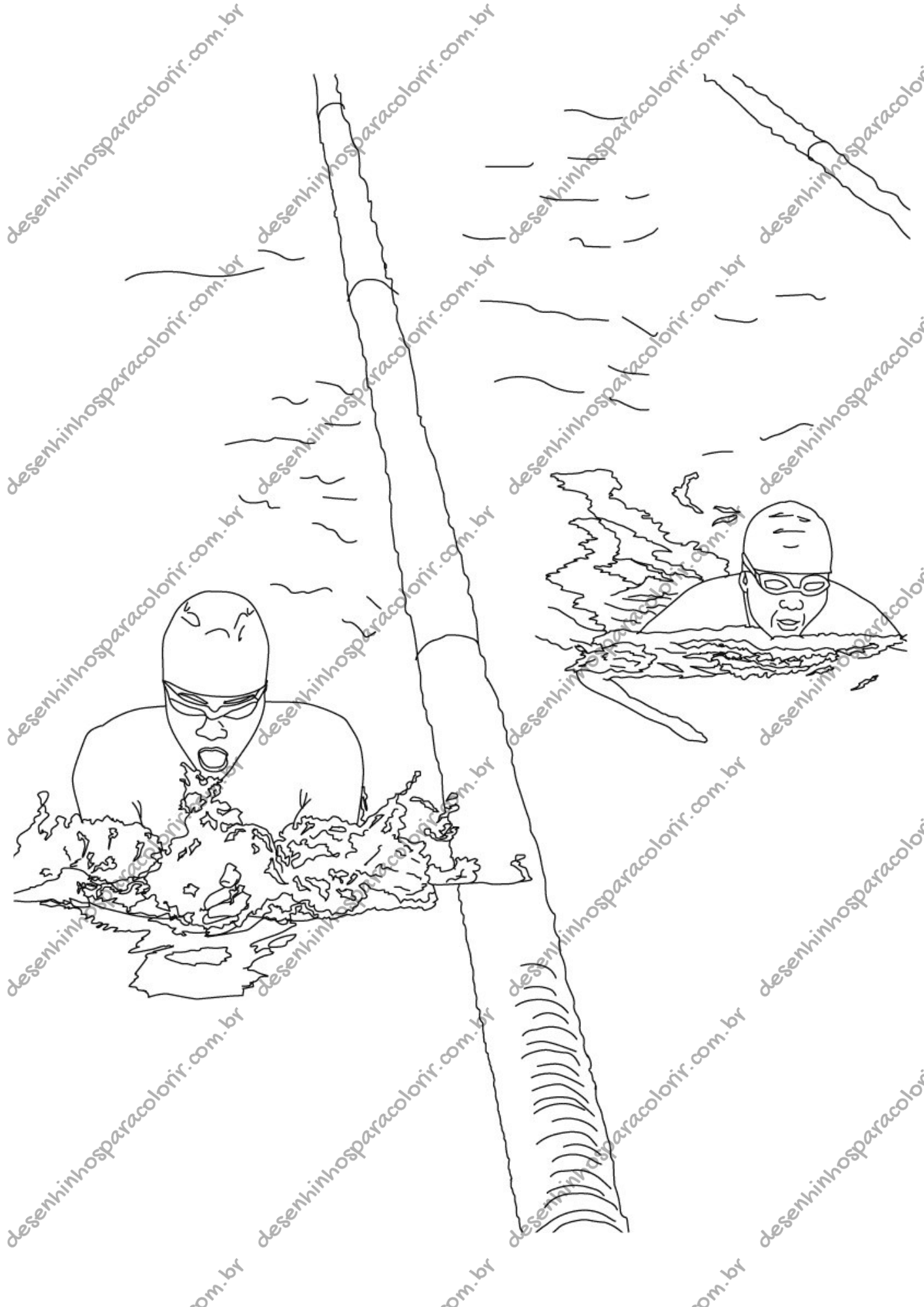 Desenho para Colorir Natação Desenho para Colorir Natação