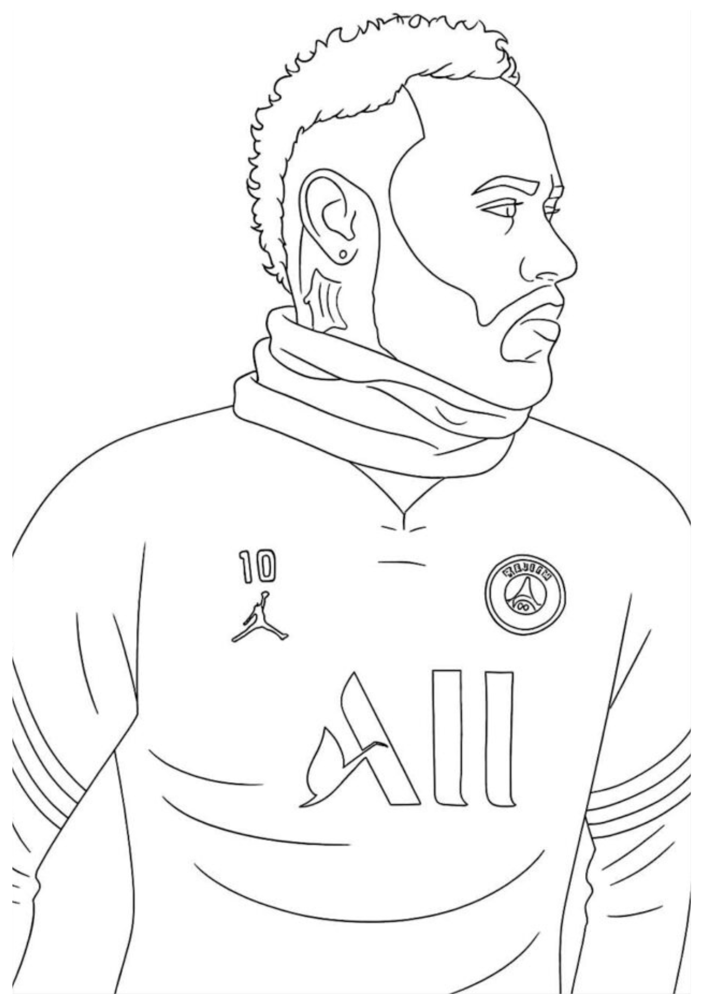 Desenho para Colorir Neymar Desenho para Colorir Neymar