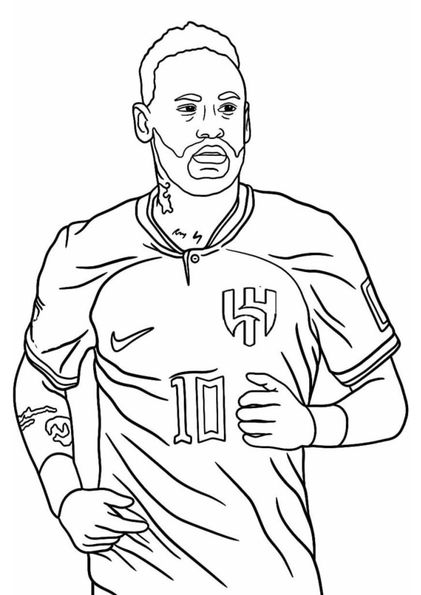 Desenho para Colorir Neymar Desenho para Colorir Neymar