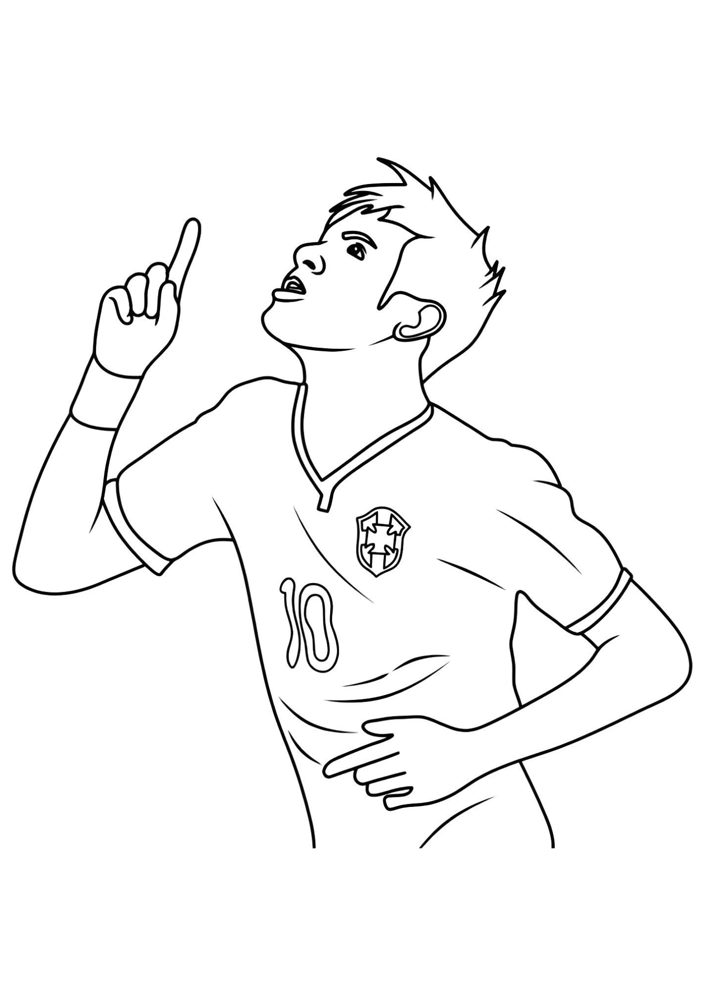 Desenho para Colorir Neymar Desenho para Colorir Neymar