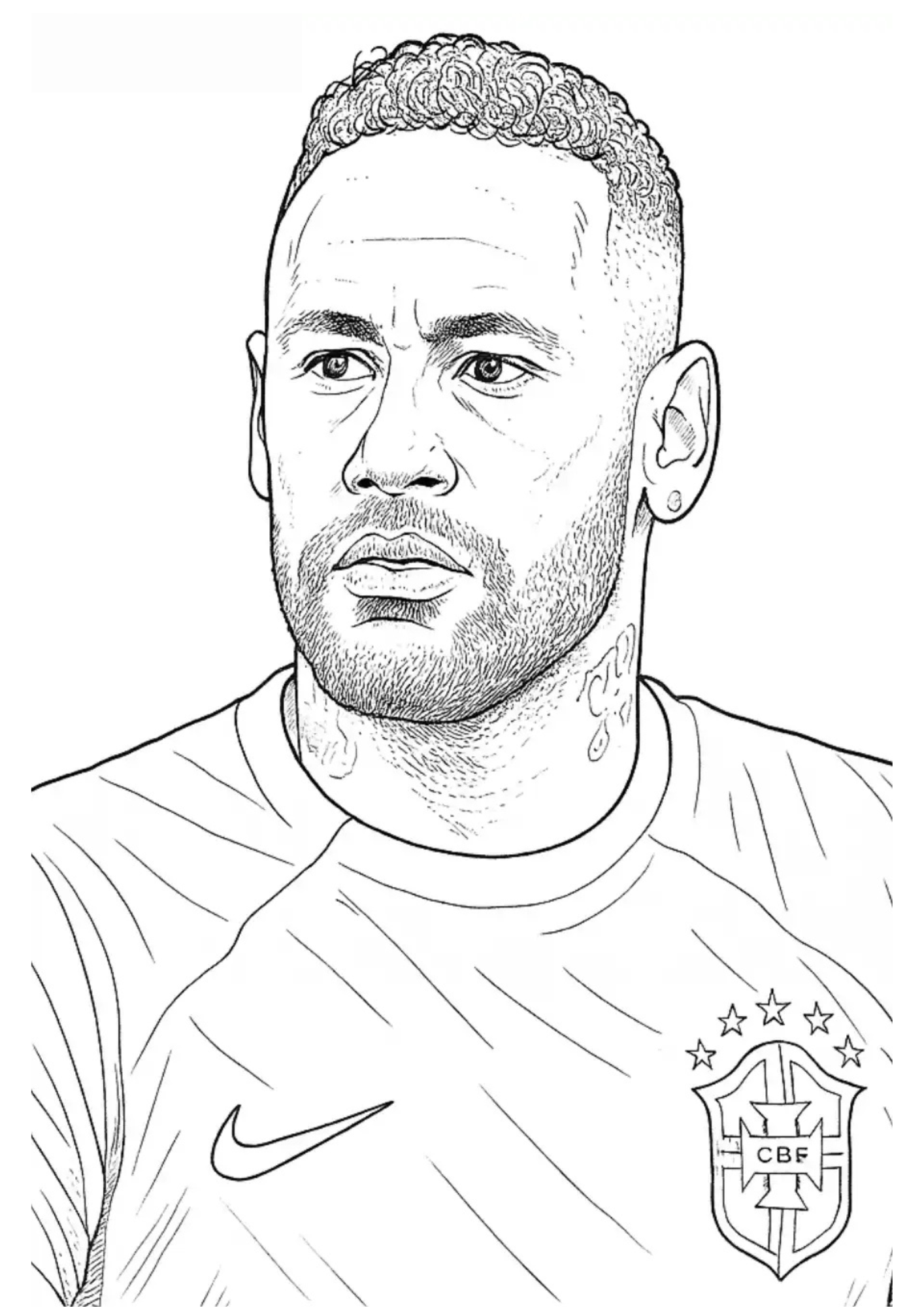 Desenho para Colorir Neymar Desenho para Colorir Neymar