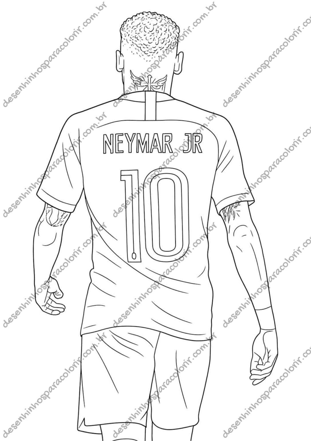 Desenho para Colorir Neymar