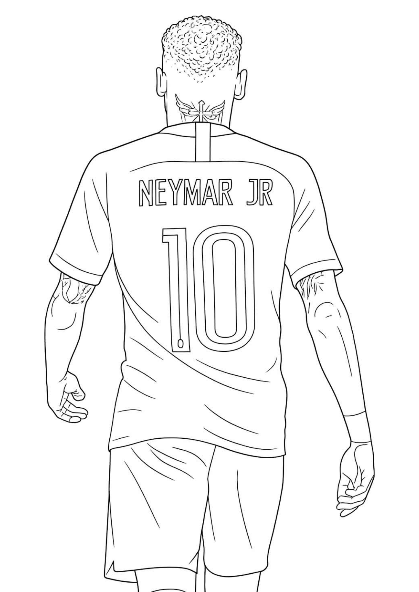 Desenho para Colorir Neymar Desenho para Colorir Neymar